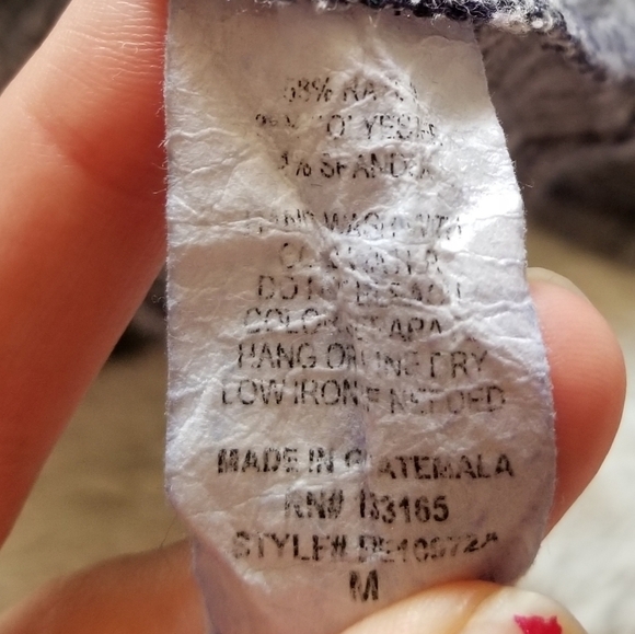 Altar'd State Blue Gray Tie Front Longsleeve Top M - Picture 7 of 7